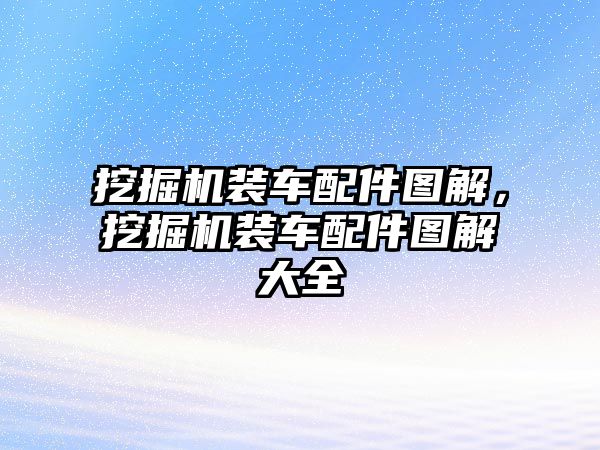 挖掘機裝車配件圖解，挖掘機裝車配件圖解大全