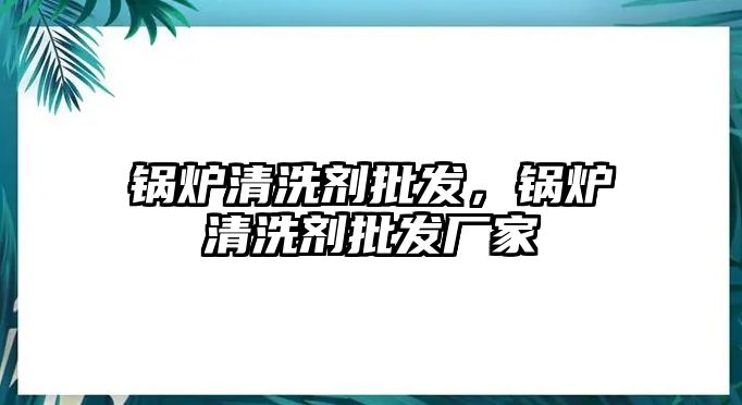 鍋爐清洗劑批發(fā)，鍋爐清洗劑批發(fā)廠家