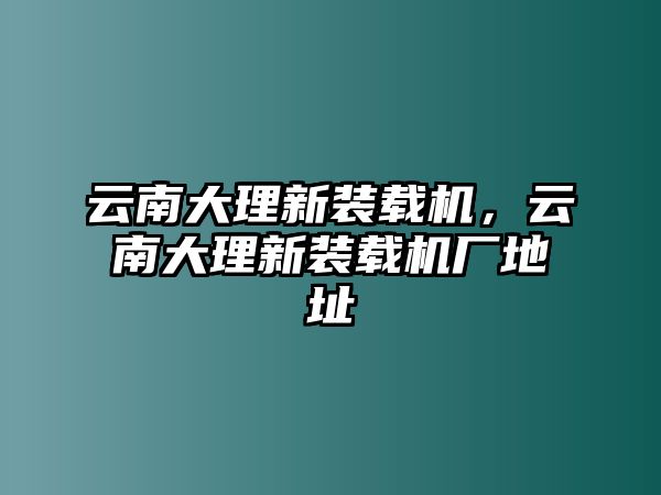 云南大理新裝載機(jī)，云南大理新裝載機(jī)廠地址