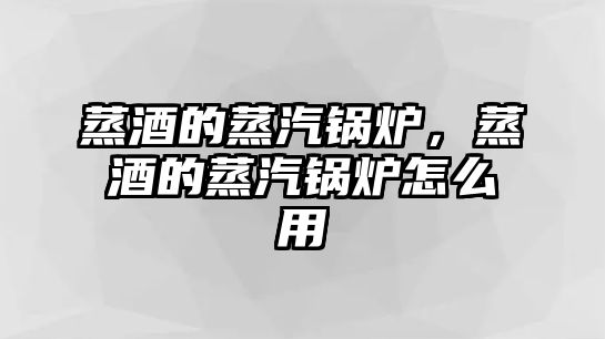 蒸酒的蒸汽鍋爐，蒸酒的蒸汽鍋爐怎么用