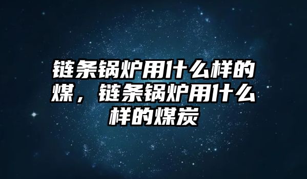 鏈條鍋爐用什么樣的煤，鏈條鍋爐用什么樣的煤炭