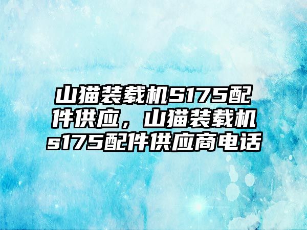 山貓裝載機(jī)S175配件供應(yīng)，山貓裝載機(jī)s175配件供應(yīng)商電話