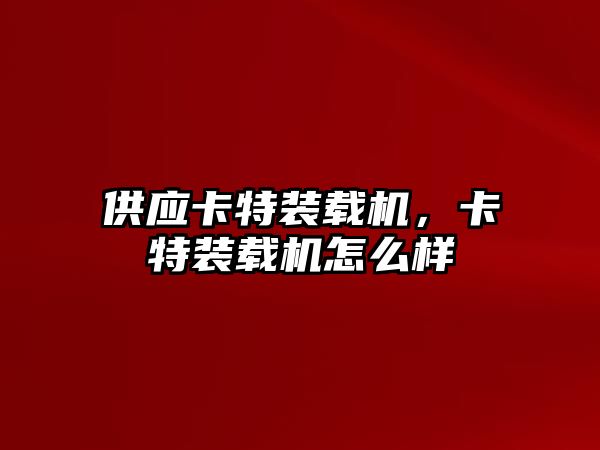 供應(yīng)卡特裝載機，卡特裝載機怎么樣