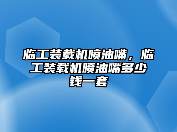 臨工裝載機噴油嘴，臨工裝載機噴油嘴多少錢一套