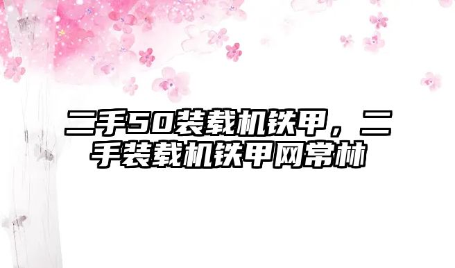 二手50裝載機鐵甲，二手裝載機鐵甲網(wǎng)常林