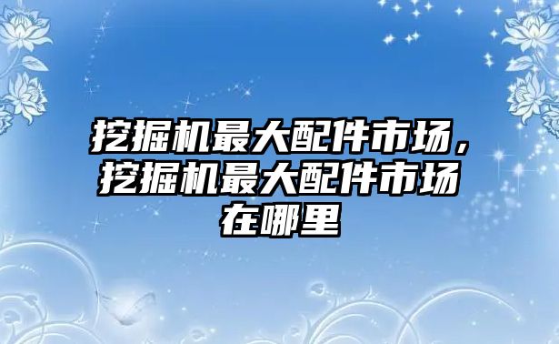 挖掘機(jī)最大配件市場(chǎng)，挖掘機(jī)最大配件市場(chǎng)在哪里