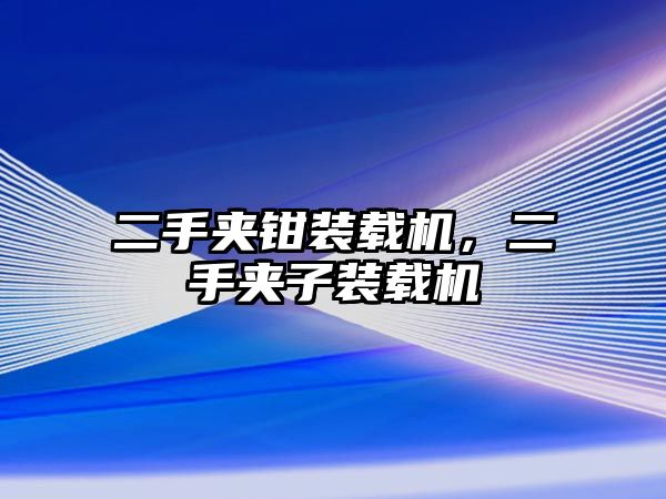 二手夾鉗裝載機，二手夾子裝載機