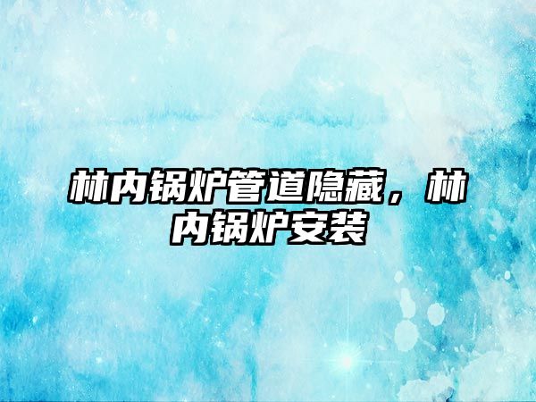 林內(nèi)鍋爐管道隱藏，林內(nèi)鍋爐安裝