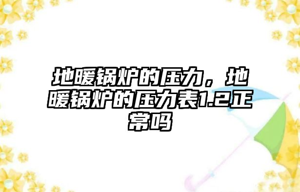 地暖鍋爐的壓力，地暖鍋爐的壓力表1.2正常嗎