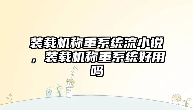 裝載機稱重系統(tǒng)流小說，裝載機稱重系統(tǒng)好用嗎