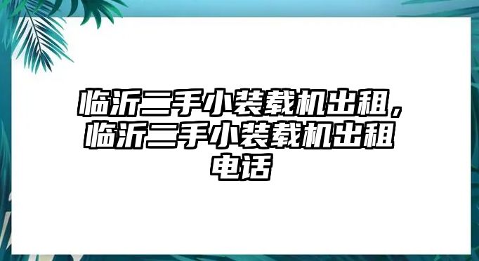 臨沂二手小裝載機(jī)出租，臨沂二手小裝載機(jī)出租電話