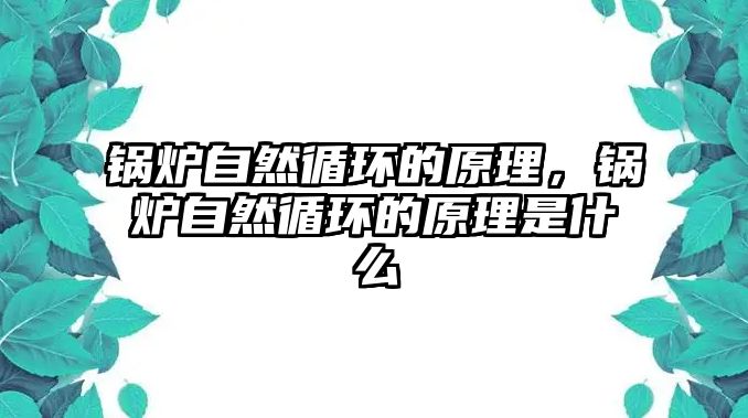 鍋爐自然循環(huán)的原理，鍋爐自然循環(huán)的原理是什么