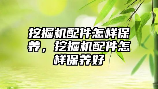 挖掘機配件怎樣保養(yǎng)，挖掘機配件怎樣保養(yǎng)好