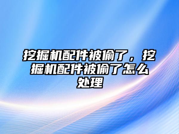 挖掘機配件被偷了，挖掘機配件被偷了怎么處理