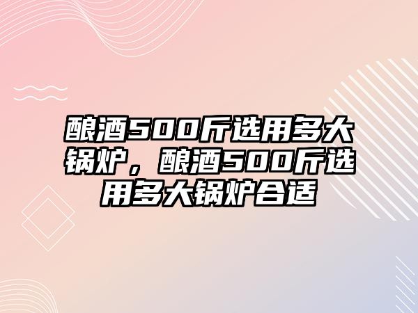 釀酒500斤選用多大鍋爐，釀酒500斤選用多大鍋爐合適