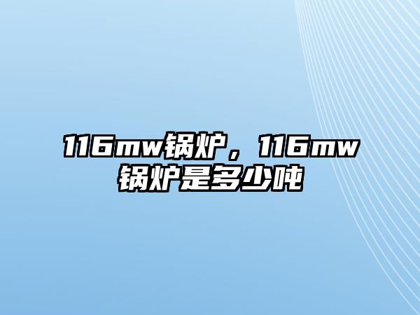 116mw鍋爐，116mw鍋爐是多少噸