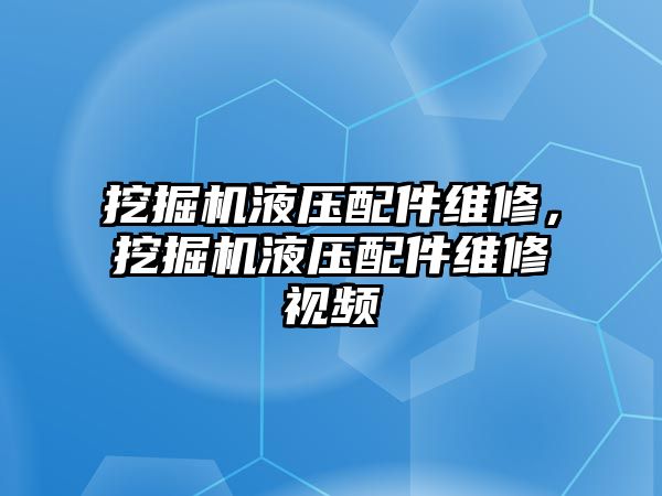 挖掘機液壓配件維修，挖掘機液壓配件維修視頻