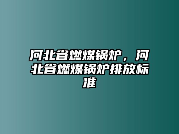 河北省燃煤鍋爐，河北省燃煤鍋爐排放標(biāo)準(zhǔn)