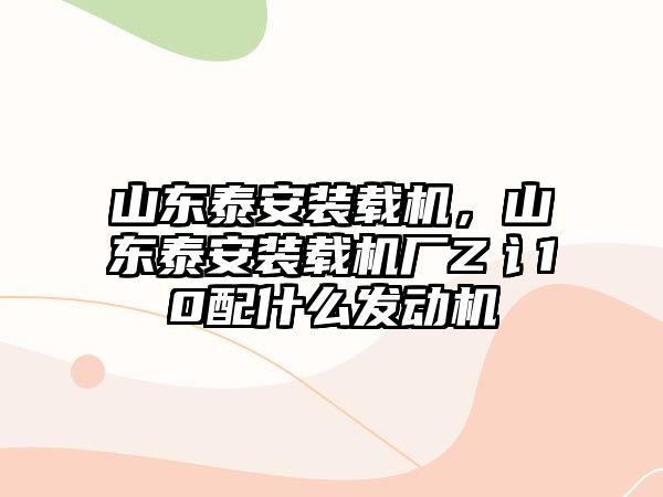 山東泰安裝載機(jī)，山東泰安裝載機(jī)廠Z讠10配什么發(fā)動機(jī)