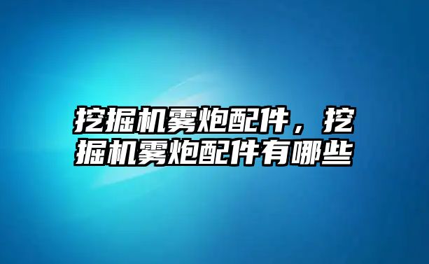 挖掘機霧炮配件，挖掘機霧炮配件有哪些