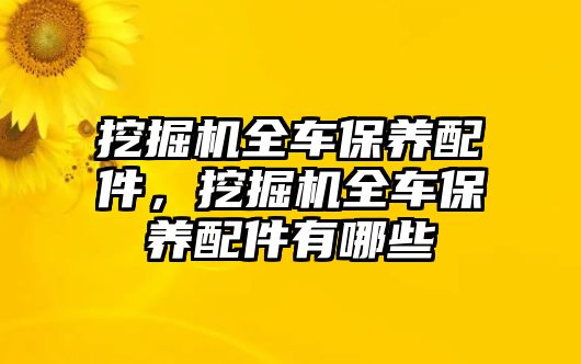 挖掘機(jī)全車保養(yǎng)配件，挖掘機(jī)全車保養(yǎng)配件有哪些