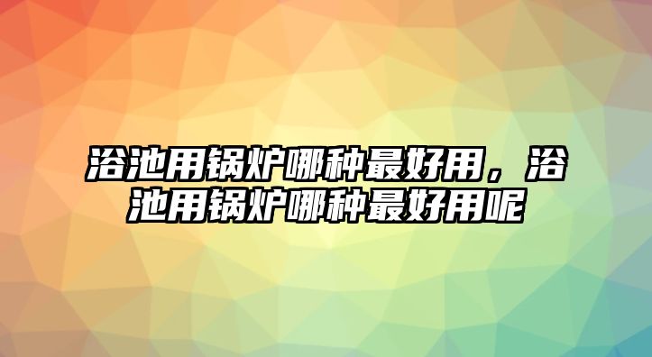 浴池用鍋爐哪種最好用，浴池用鍋爐哪種最好用呢