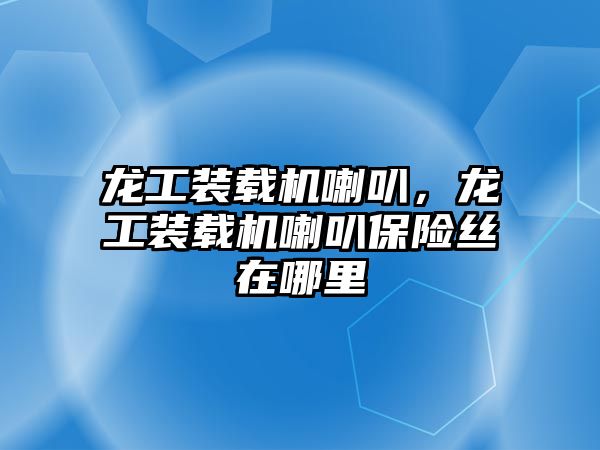 龍工裝載機(jī)喇叭，龍工裝載機(jī)喇叭保險(xiǎn)絲在哪里