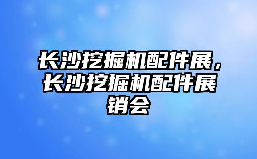 長沙挖掘機配件展，長沙挖掘機配件展銷會