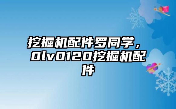 挖掘機配件羅同學，ⅴ0lv0120挖掘機配件