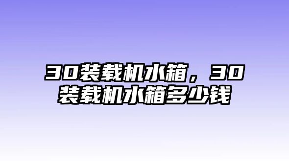 30裝載機(jī)水箱，30裝載機(jī)水箱多少錢