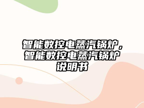 智能數(shù)控電蒸汽鍋爐，智能數(shù)控電蒸汽鍋爐說明書