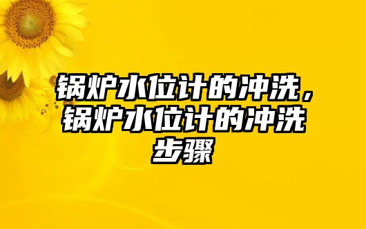 鍋爐水位計的沖洗，鍋爐水位計的沖洗步驟