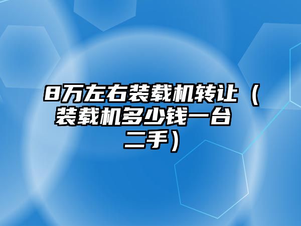 8萬(wàn)左右裝載機(jī)轉(zhuǎn)讓（裝載機(jī)多少錢一臺(tái) 二手）