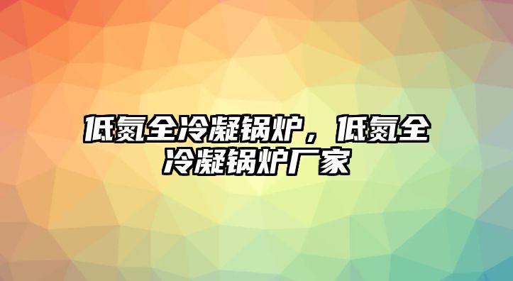 低氮全冷凝鍋爐，低氮全冷凝鍋爐廠家