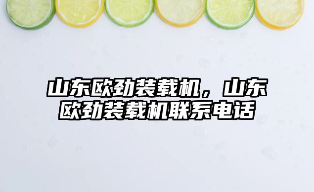 山東歐勁裝載機，山東歐勁裝載機聯(lián)系電話