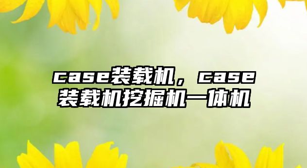 case裝載機(jī)，case裝載機(jī)挖掘機(jī)一體機(jī)