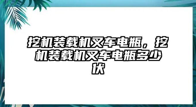 挖機裝載機叉車電瓶，挖機裝載機叉車電瓶多少伏