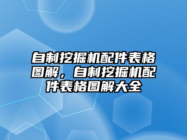 自制挖掘機配件表格圖解，自制挖掘機配件表格圖解大全