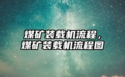 煤礦裝載機流程，煤礦裝載機流程圖