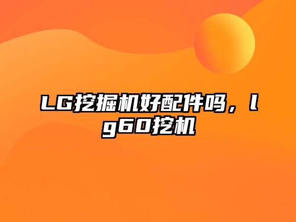 LG挖掘機好配件嗎，lg60挖機