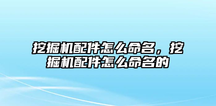 挖掘機配件怎么命名，挖掘機配件怎么命名的