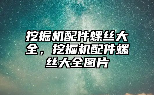 挖掘機配件螺絲大全，挖掘機配件螺絲大全圖片