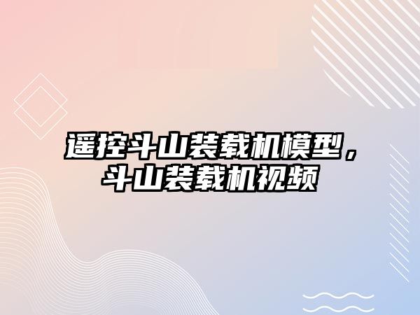 遙控斗山裝載機模型，斗山裝載機視頻