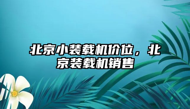 北京小裝載機(jī)價位，北京裝載機(jī)銷售