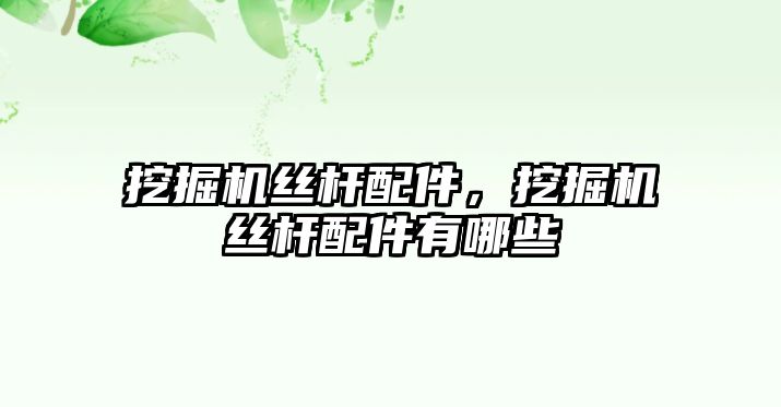 挖掘機(jī)絲桿配件，挖掘機(jī)絲桿配件有哪些