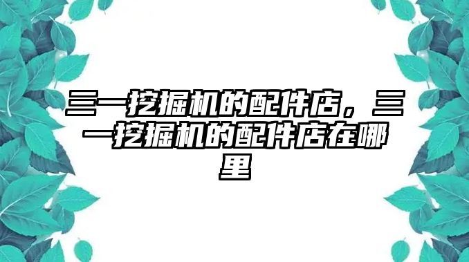 三一挖掘機的配件店，三一挖掘機的配件店在哪里