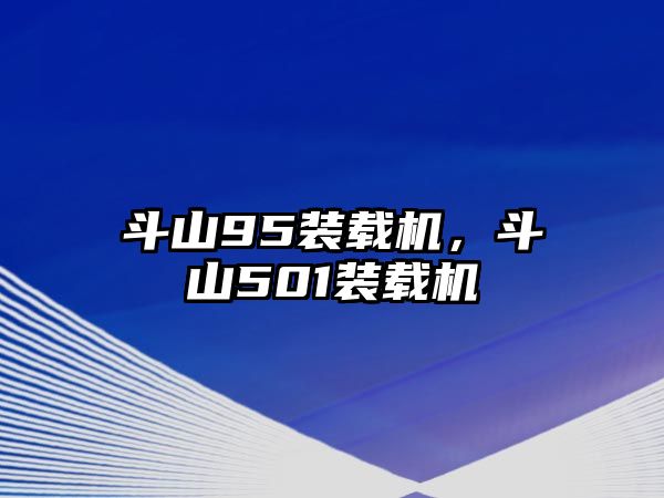 斗山95裝載機(jī)，斗山501裝載機(jī)