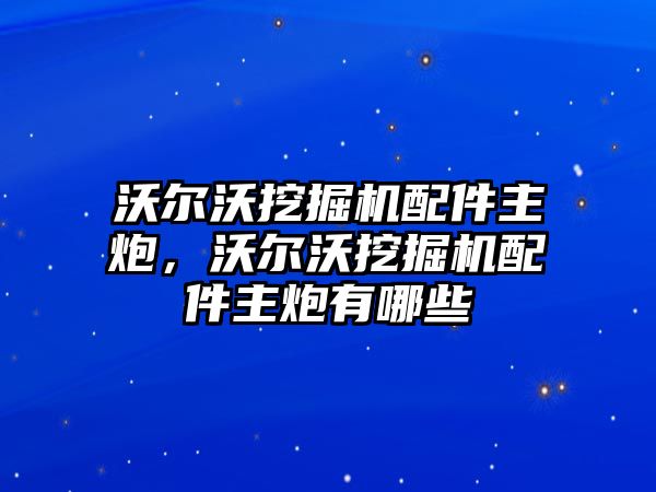 沃爾沃挖掘機(jī)配件主炮，沃爾沃挖掘機(jī)配件主炮有哪些