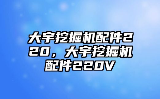 大宇挖掘機(jī)配件220，大宇挖掘機(jī)配件220V