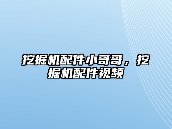 挖掘機配件小哥哥，挖掘機配件視頻